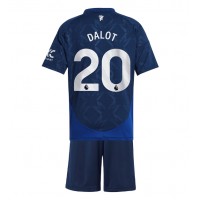 Manchester United Diogo Dalot #20 Gostujuci Dres za djecu 2024-25 Kratak Rukav (+ Kratke hlače)